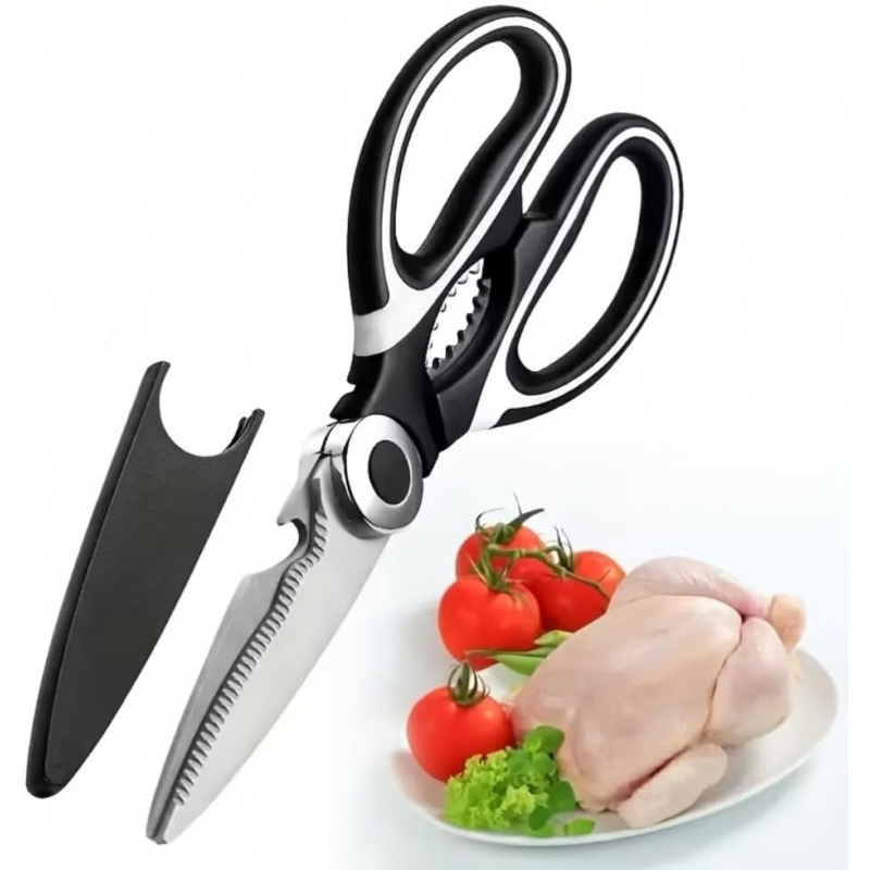 Meal Prep With Chicken - Tijeras de Cocina de Acero Inoxidable
