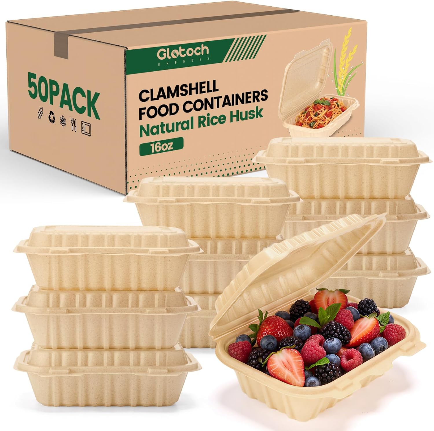 Meal Preparation - Paquete de 50 Contenedores Desechables de