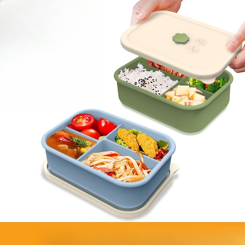 Meal Prep Diet - Lonchera de silicona apta para microondas,