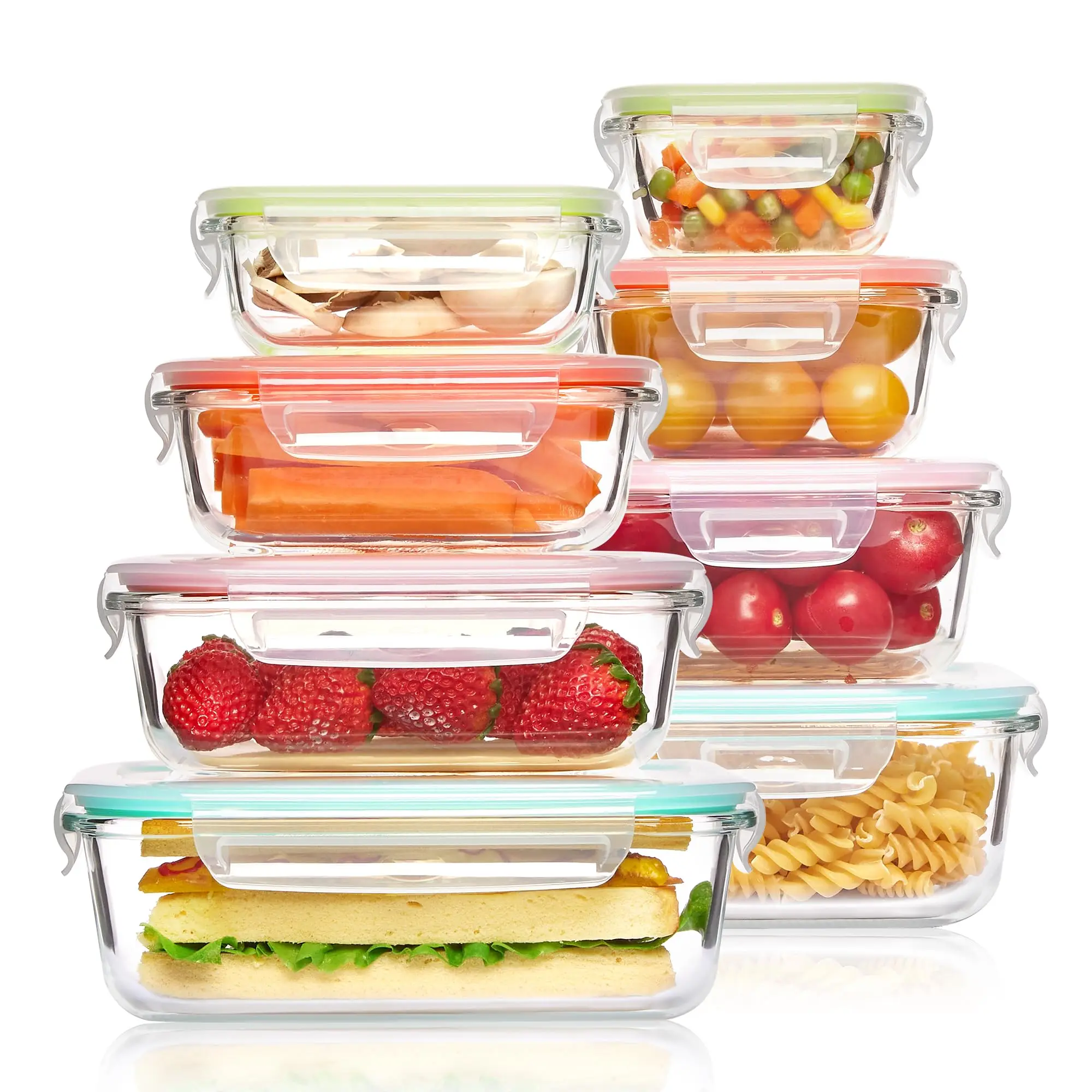 Meal Preparation - Fiambrera de vidrio, contenedores de almacenamiento
