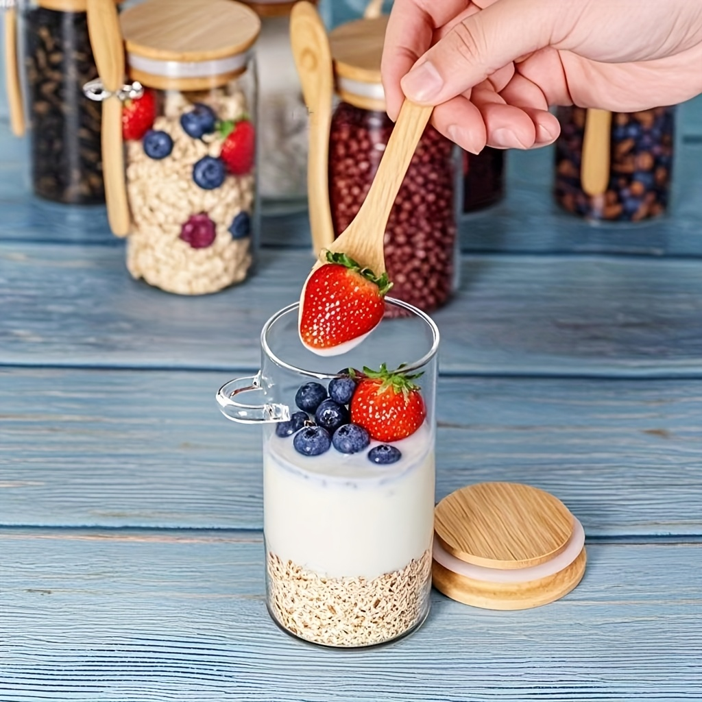 4/8/12 piezas, tazas para desa - Meal Prep Oatmeal Jars reseña y precio