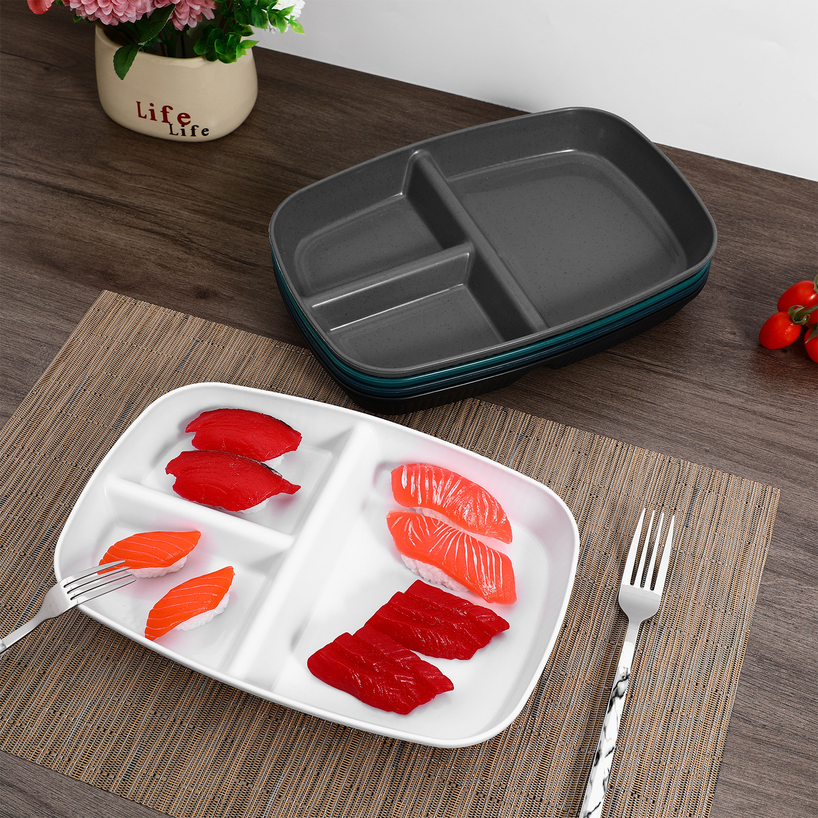 Juego de 5 Platos Divididos pa - Meal Prep Diet reseña y precio