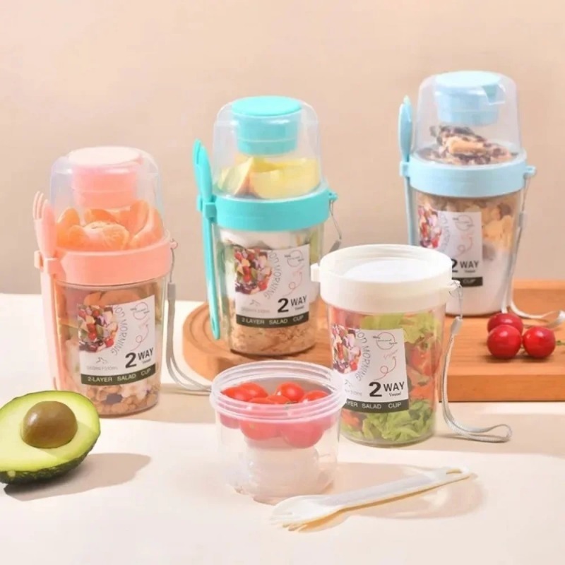 Vaso portátil para desayuno co - Meal Prep Oatmeal Jars reseña y precio