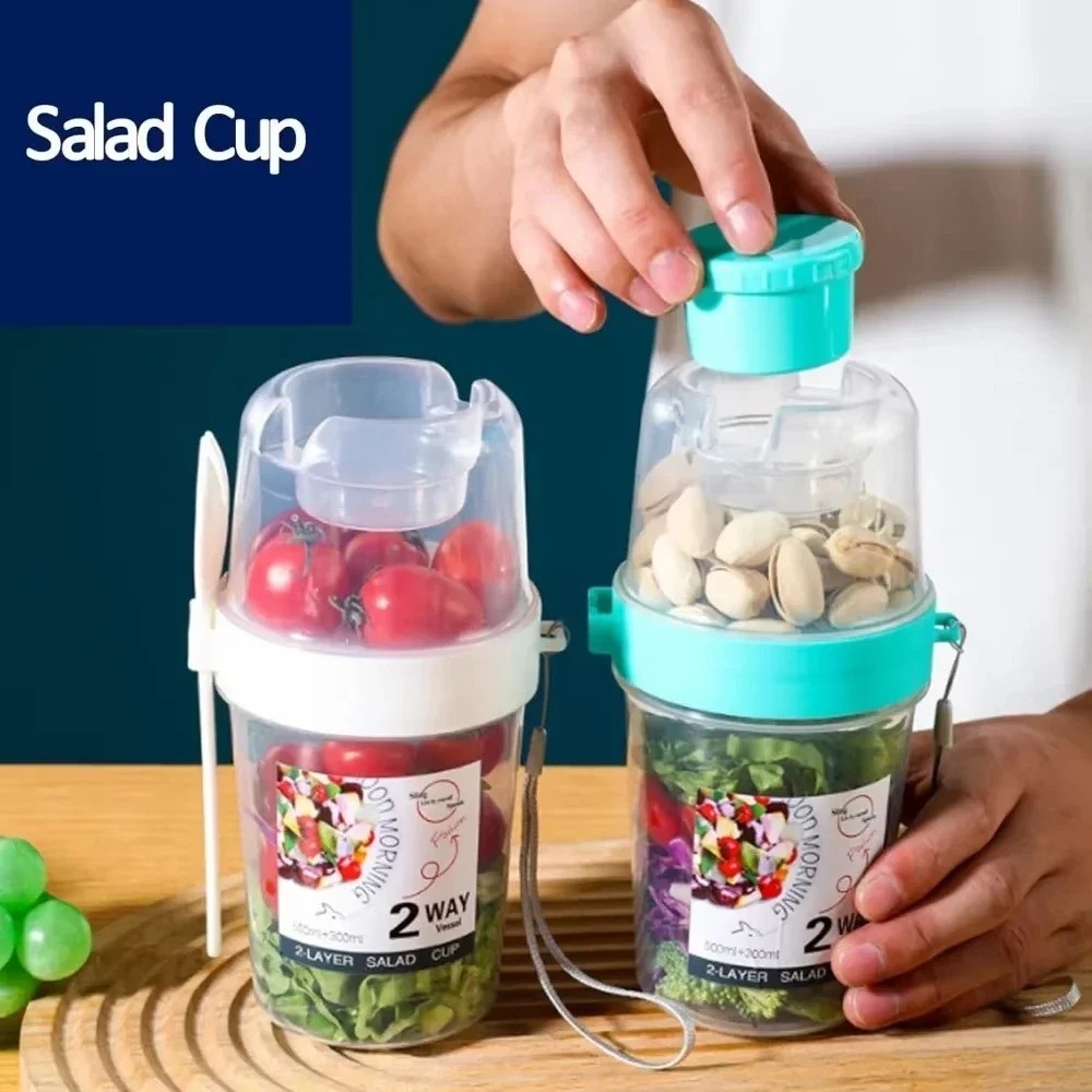 Taza de ensalada portátil, taz - Meal Prep Oatmeal Jars reseña y precio