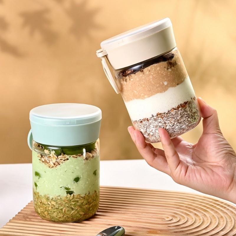 Contenedor avena durante noche - Meal Prep Oatmeal Jars reseña y precio