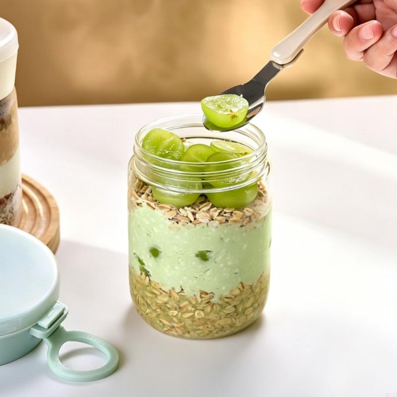 Contenedor avena durante noche - Meal Prep Oatmeal Jars reseña y precio