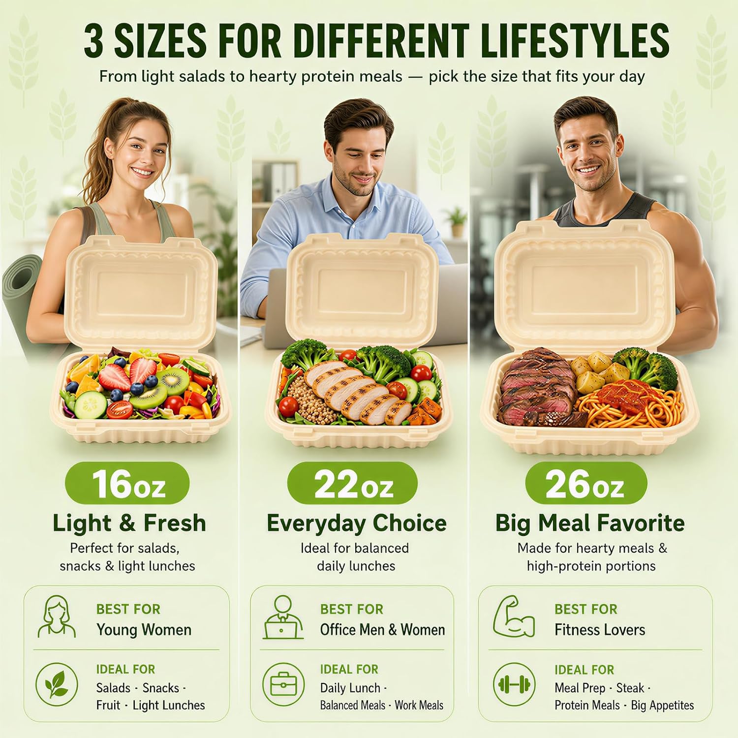 Paquete de 50 Contenedores Des - Meal Preparation reseña y precio