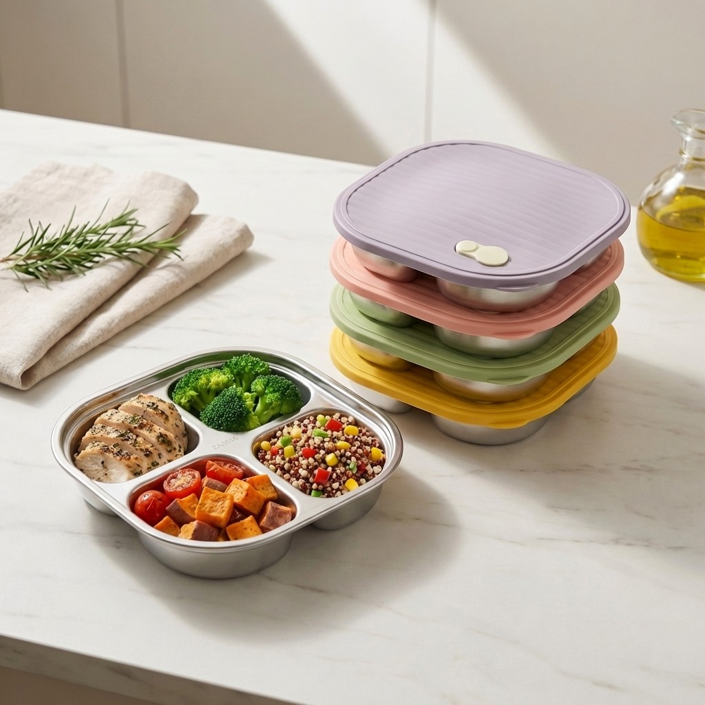 Lonchera de Acero Inoxidable 3 - Meal Prep Diet reseña y precio