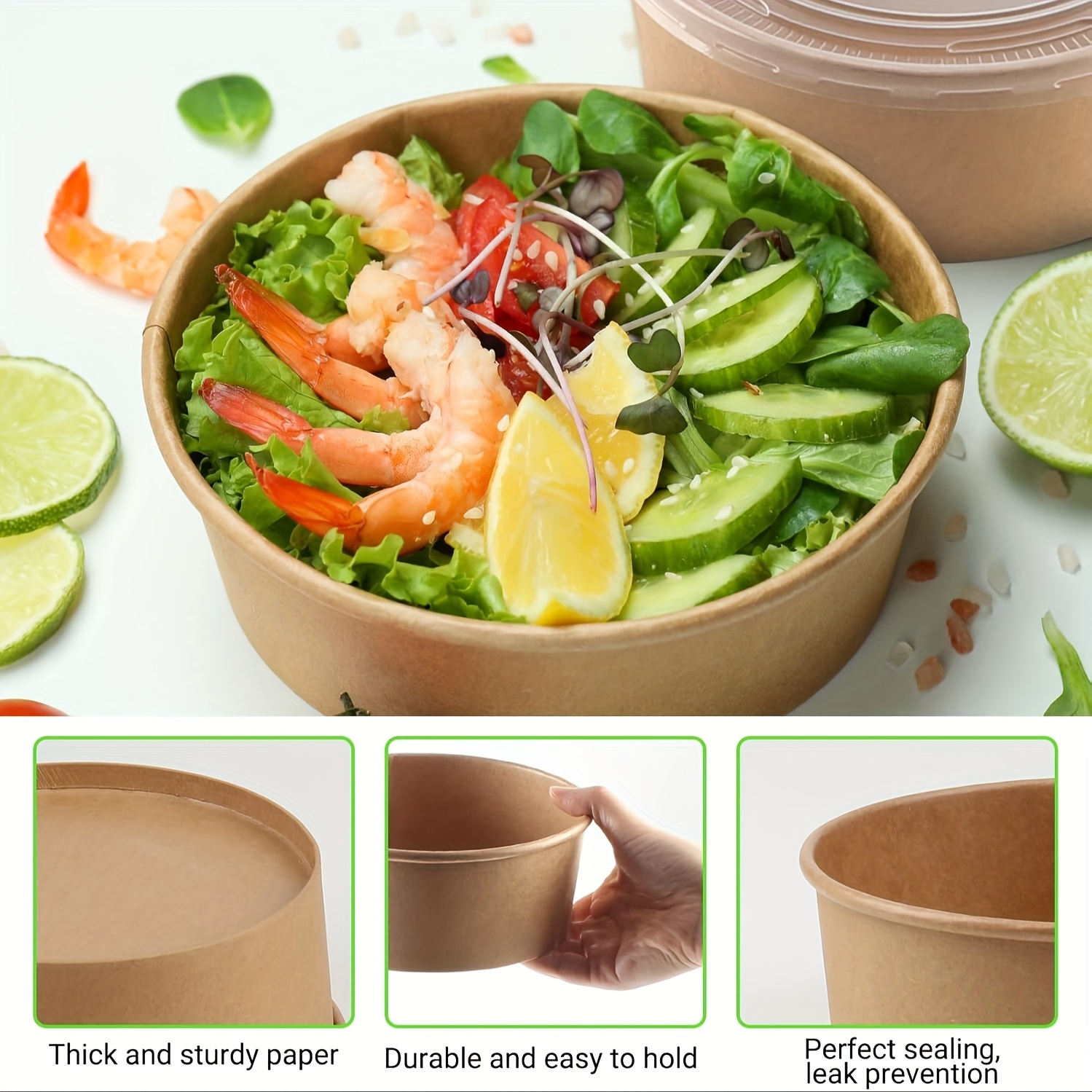 Paquete de 25/50 tazones de pa - Meal Preparation reseña y precio