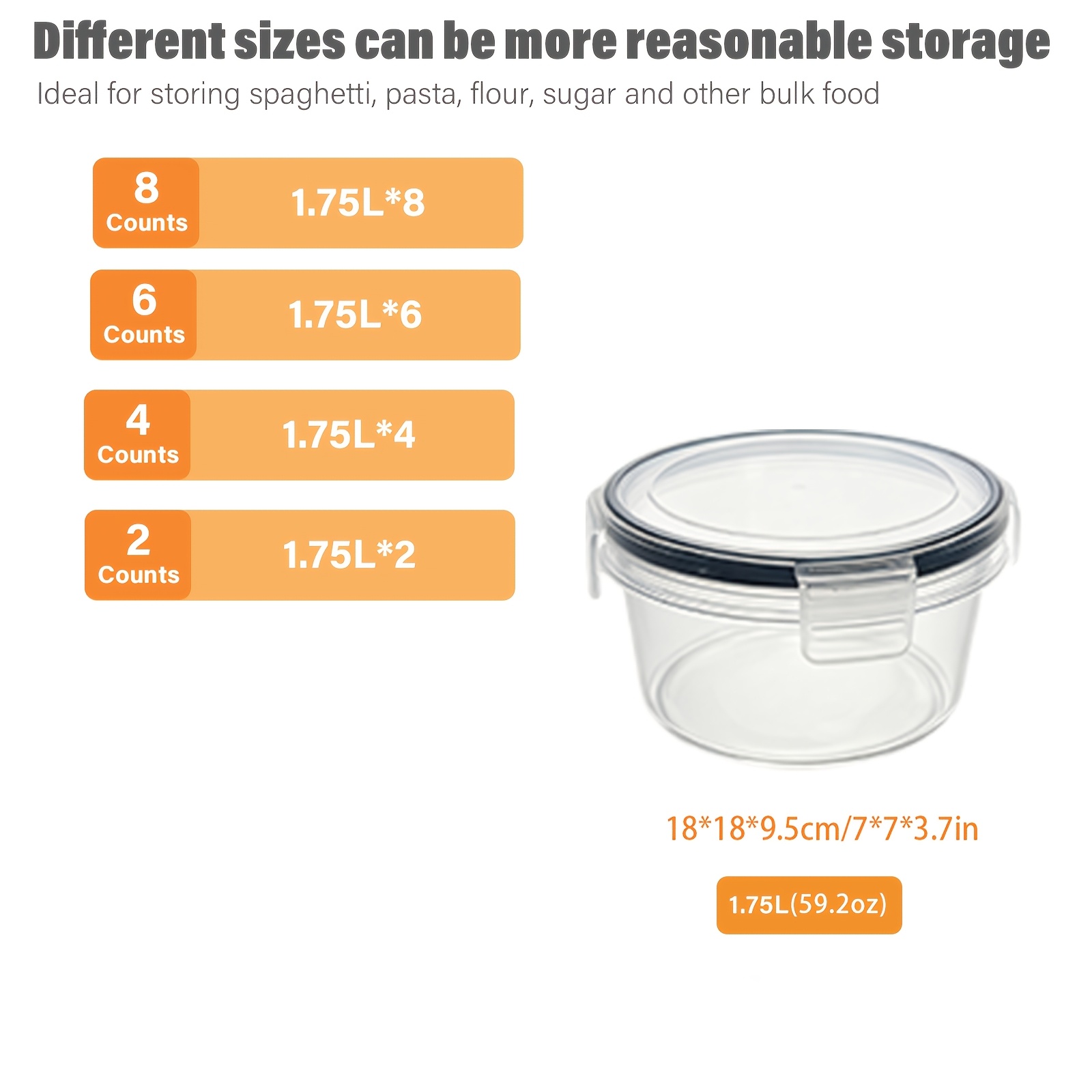 Juego de 2/4/6/8 Recipientes R - Meal Preparation reseña y precio