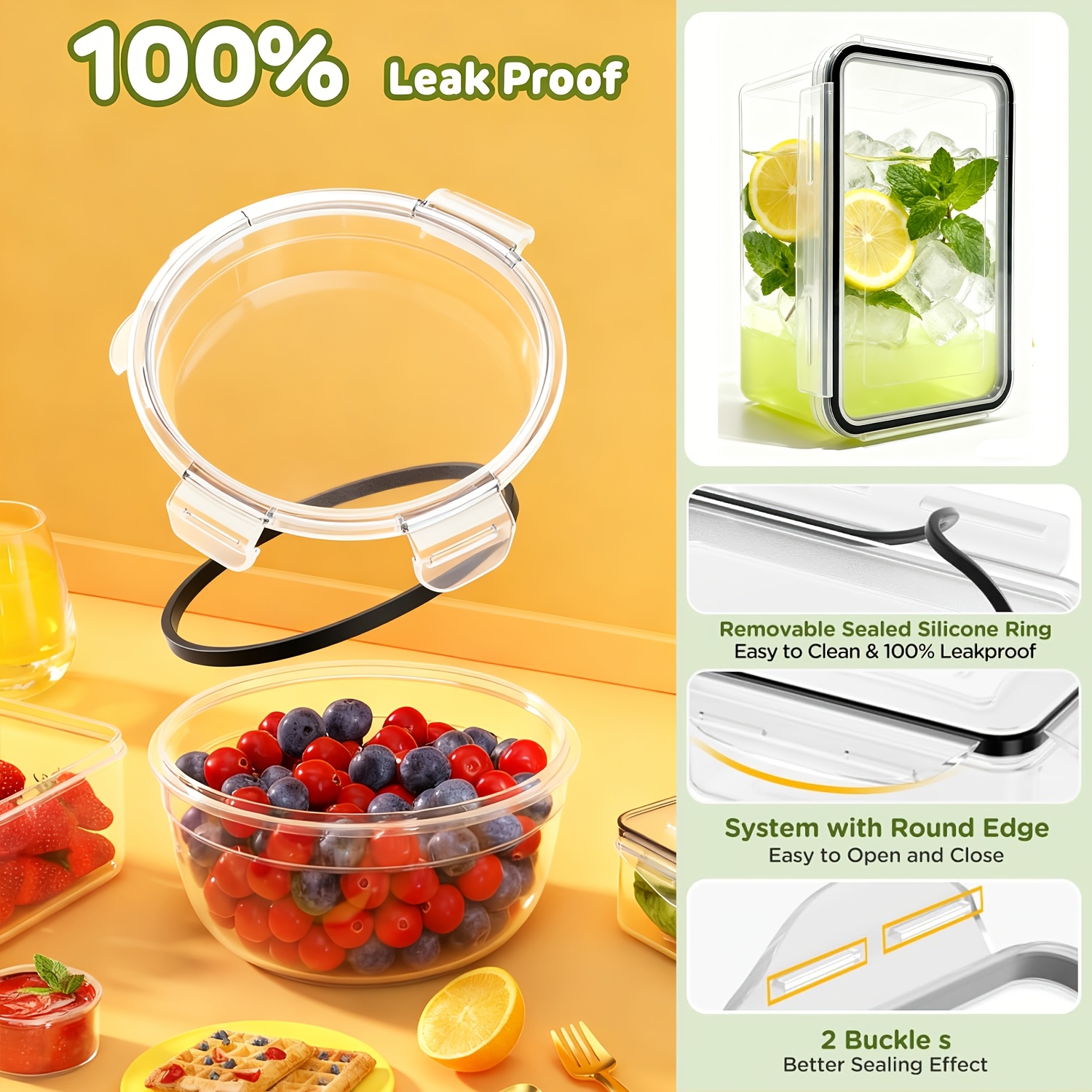 Juego de 2/4/6/8 Recipientes R - Meal Preparation reseña y precio
