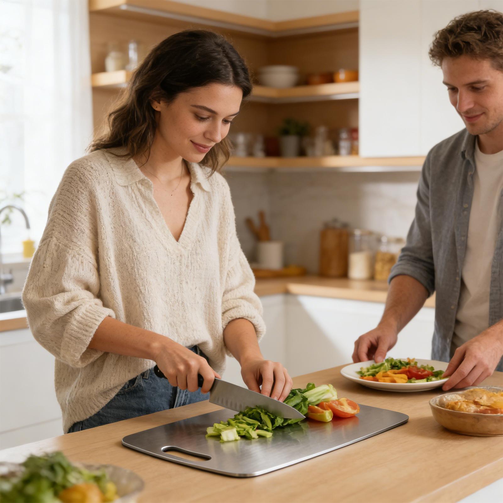 Tablas de cortar de acero inox - Meal Prep With Chicken reseña y precio