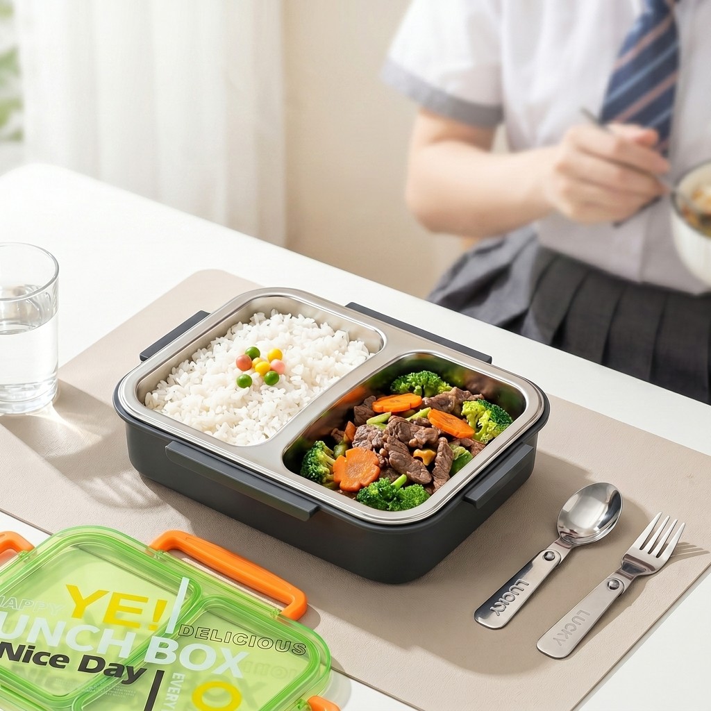 Lonchera Bento de Acero Inoxid - Meal Preparation reseña y precio