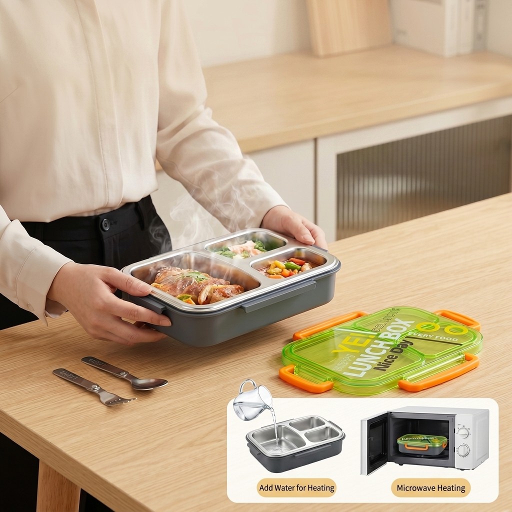 Lonchera Bento de Acero Inoxid - Meal Preparation reseña y precio