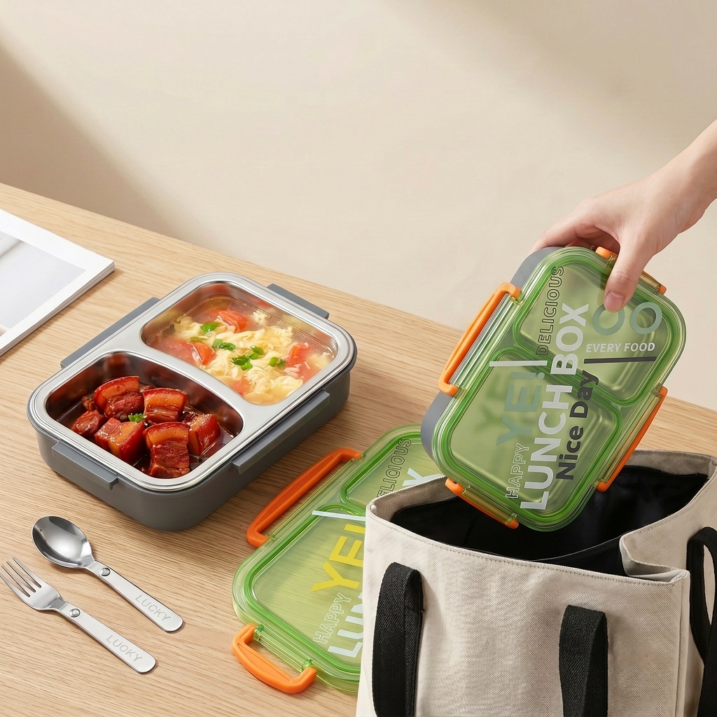 Lonchera Bento de Acero Inoxid - Meal Preparation reseña y precio