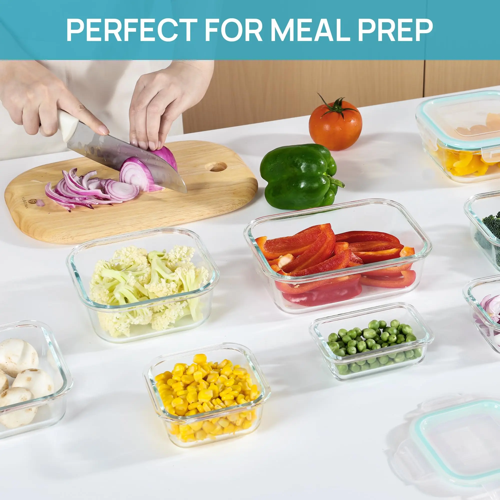 Fiambrera de vidrio, contenedo - Meal Preparation reseña y precio
