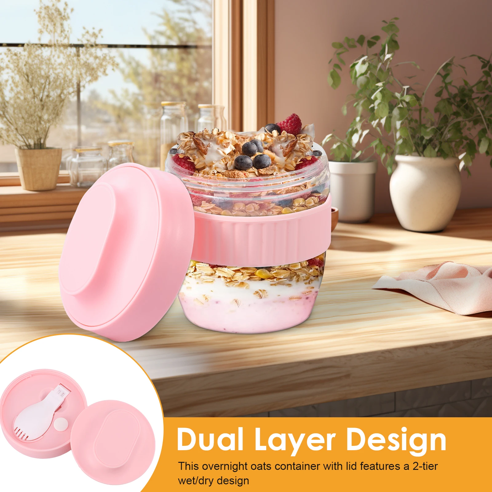 Recipiente de Doble Capa para  - Meal Prep Oatmeal Jars reseña y precio