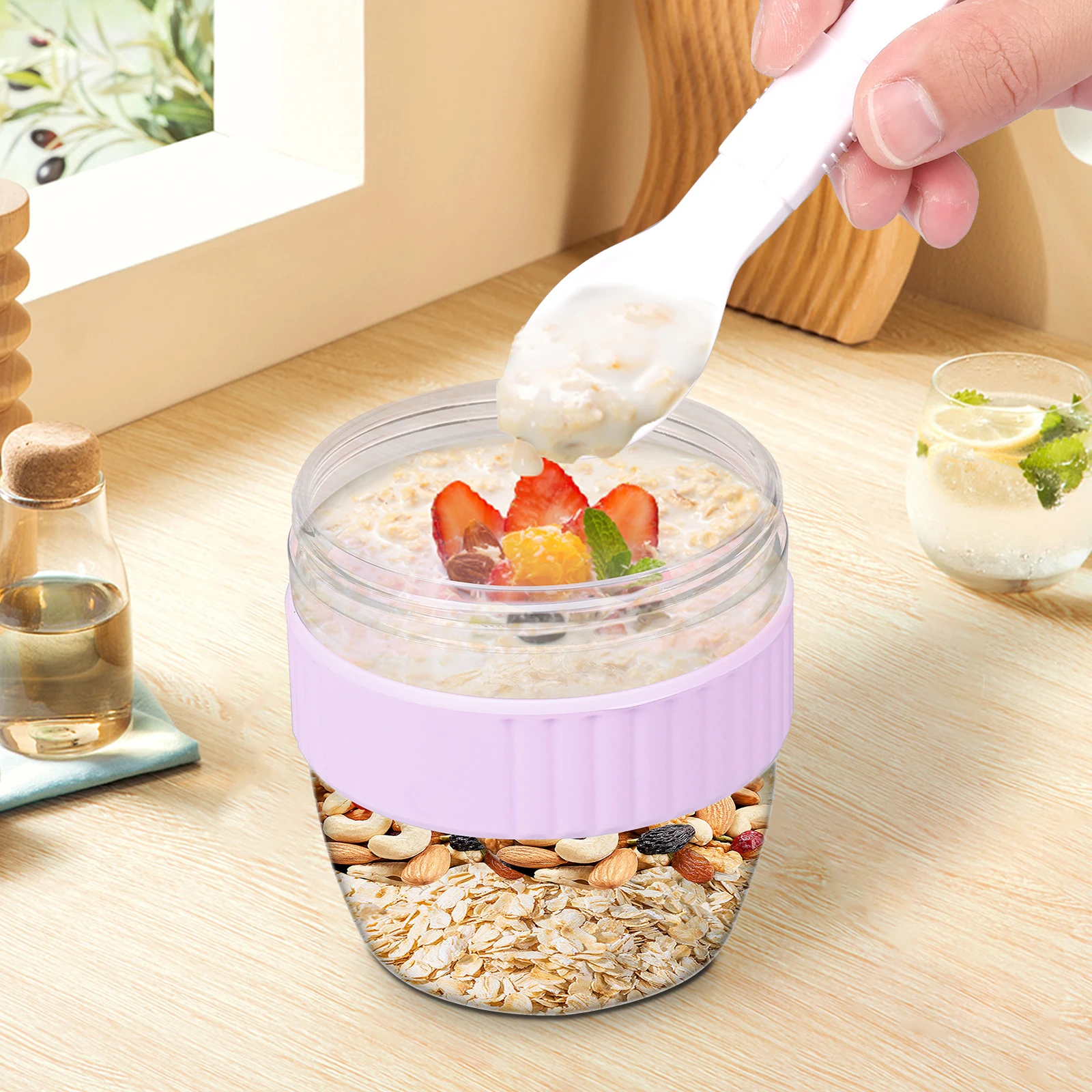 Recipiente de Doble Capa para  - Meal Prep Oatmeal Jars reseña y precio